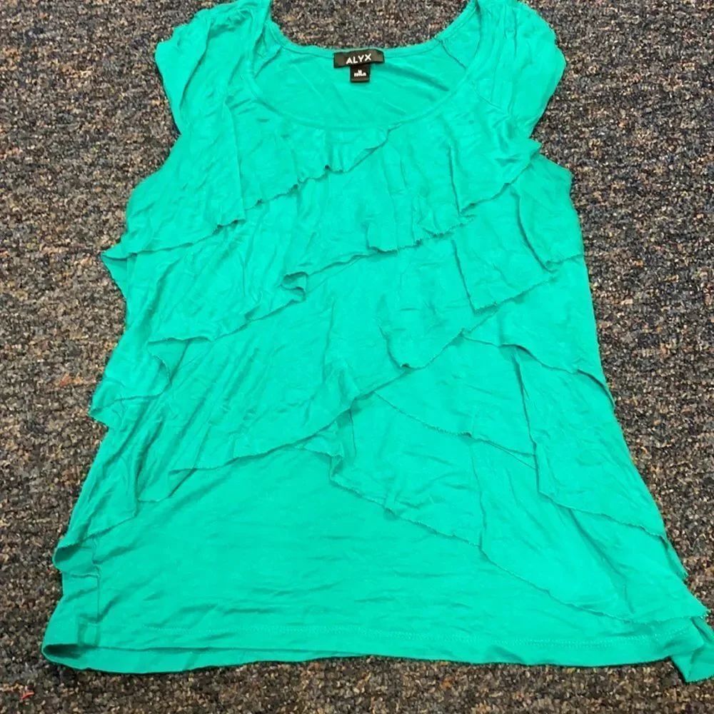 Alyx Green Ruffled Top sz. M